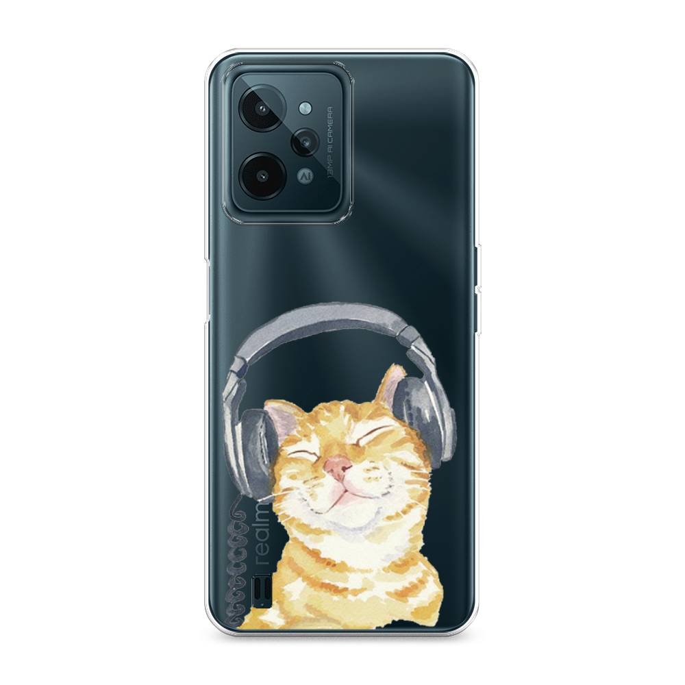 

Силиконовый чехол "Кот меломан" на Realme C31, Кот меломан