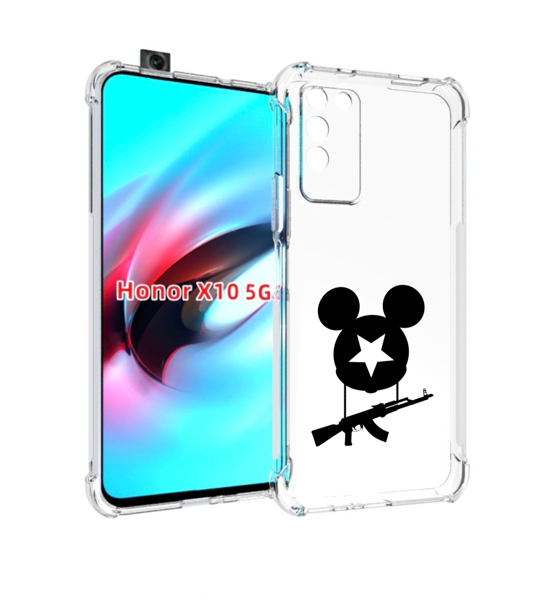 

Чехол MyPads АК Микки для Honor X10, Прозрачный, Tocco