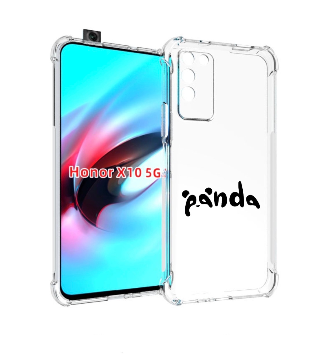 

Чехол MyPads панда надпись для Honor X10, Прозрачный, Tocco
