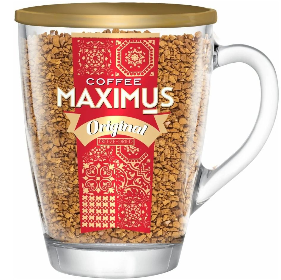 Кофе растворимый Maximus Original в стеклянной кружке, 70 г х 1 шт