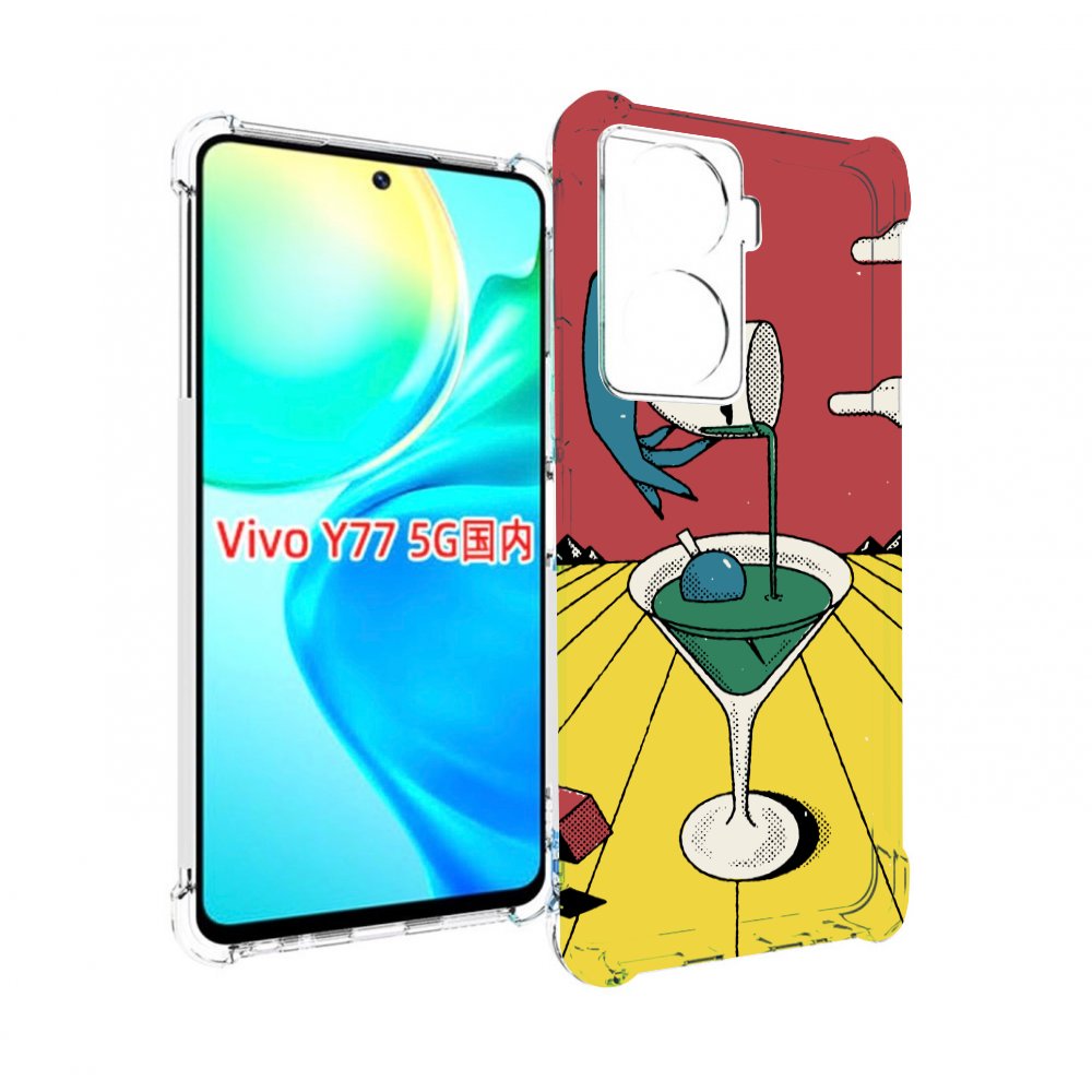 

Чехол MyPads необычный напиток для Vivo Y77 5G, Прозрачный, Tocco