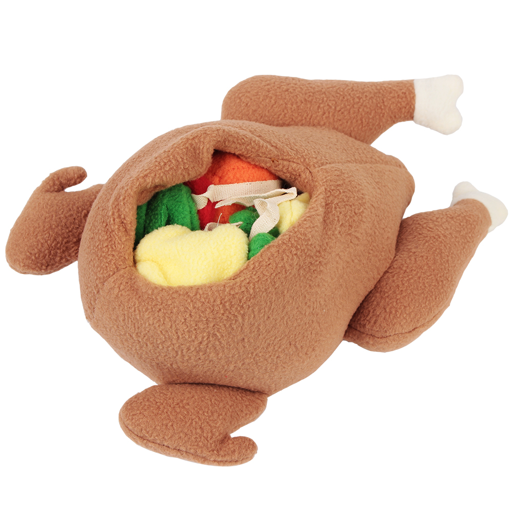 

Нюхательная игрушка для животных DogLemi курочка гриль, для медленного кормления, Roasted Turkey IQ Pet Toys-BROWN-U