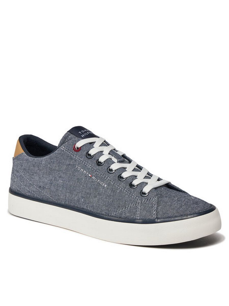 

Кеды мужские Tommy Hilfiger Th Hi Vulc Low Chambray FM0FM04945 синие 44 EU, Синий, Th Hi Vulc Low Chambray FM0FM04945