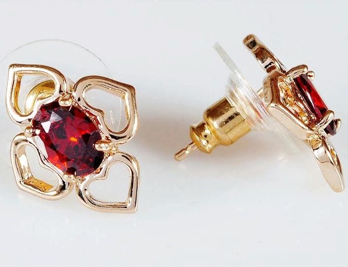 

Серьги из ювелирного сплава Lotus Jewelry 3033E-10gn, гранат, 3033E-10gn