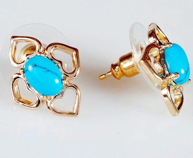 

Серьги из ювелирного сплава Lotus Jewelry 3033E-10tq, бирюза, 3033E-10tq