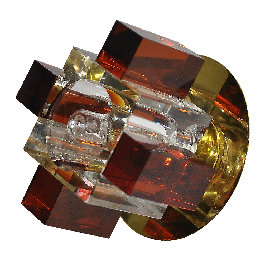 

1037-GY-5.3-Amb-Gl Светильник точечный янтарный-золото, TCH-1037-GY-5.3-Amb-Gl