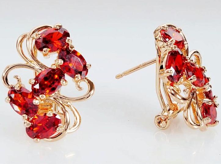 

Серьги из ювелирного сплава Lotus Jewelry 3037E-10gn, гранат, 3037E-10gn