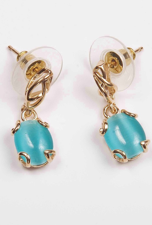 

Серьги подвески из бижутерного сплава Lotus Jewelry 3037E-16CA, кошачий глаз, 3037E-16CA