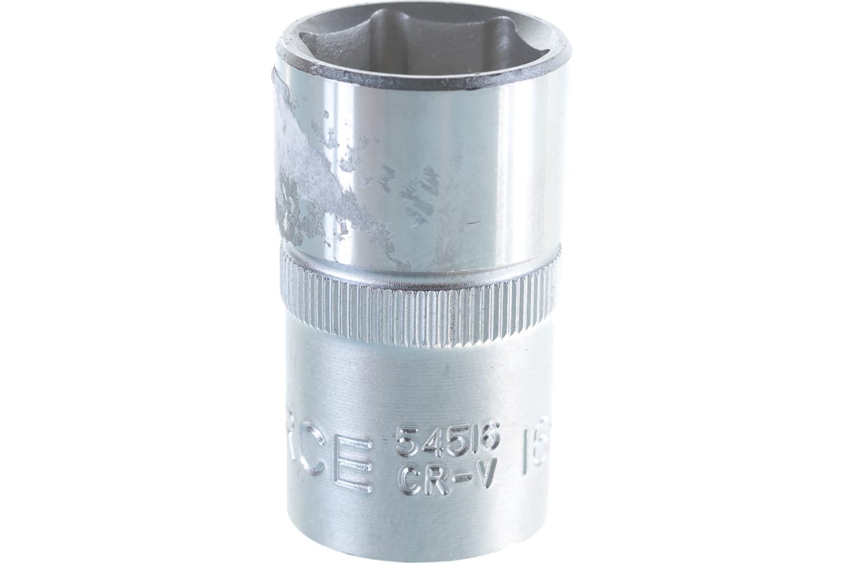 

Головка 16мм 6-гранная 1/2DR короткая FORCE 54516