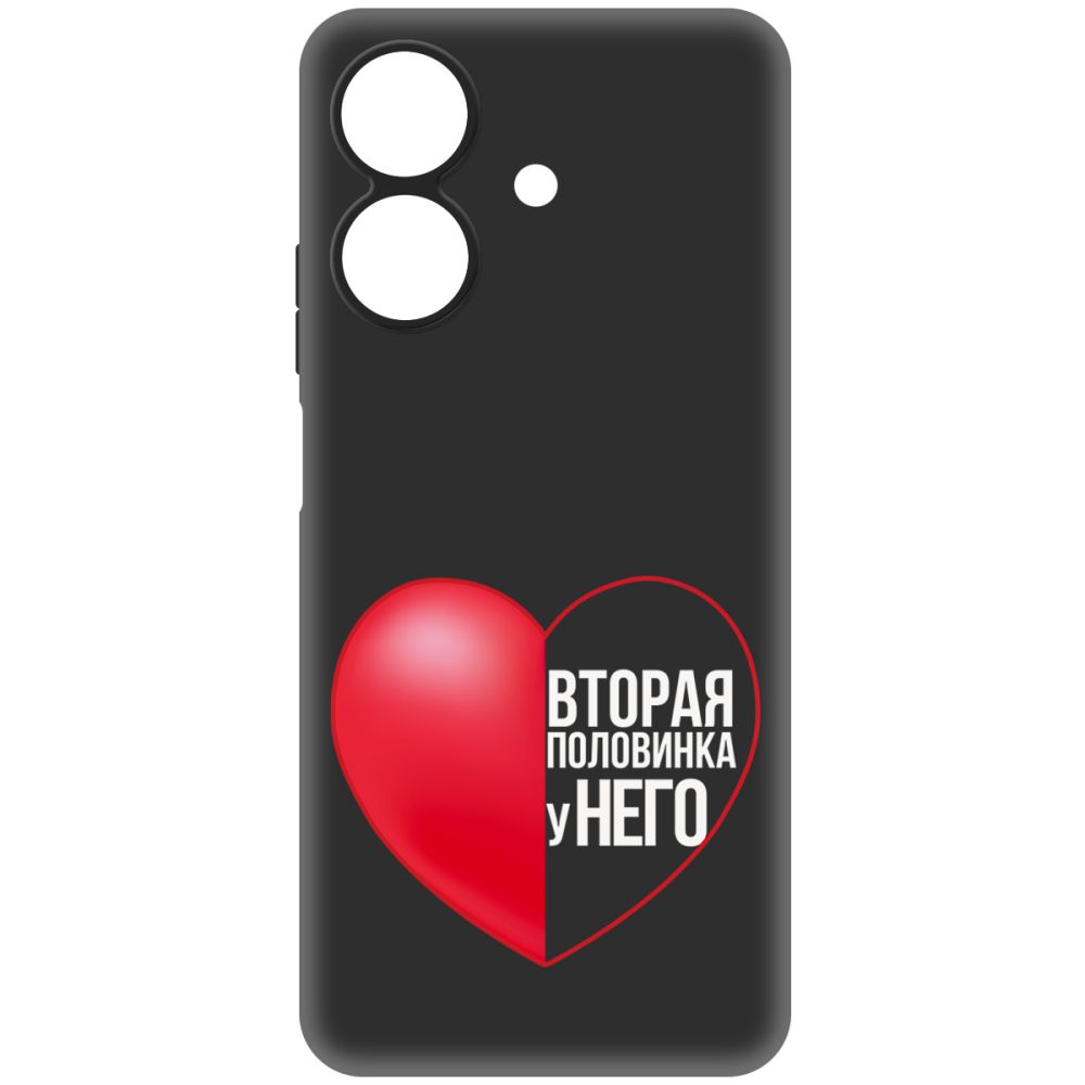 

Чехол-накладка Krutoff Soft Case Половинка у него для Realme Note 60 черный