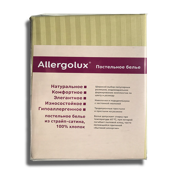 

Простыня Allergolux 150x215 фисташка