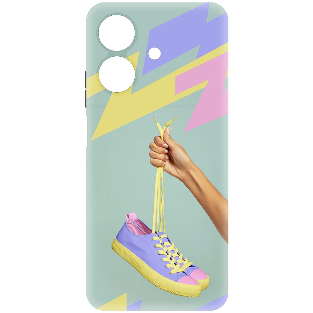 

Чехол-накладка Krutoff Soft Case Кроссовки женские Цветные для Realme Note 60 черный