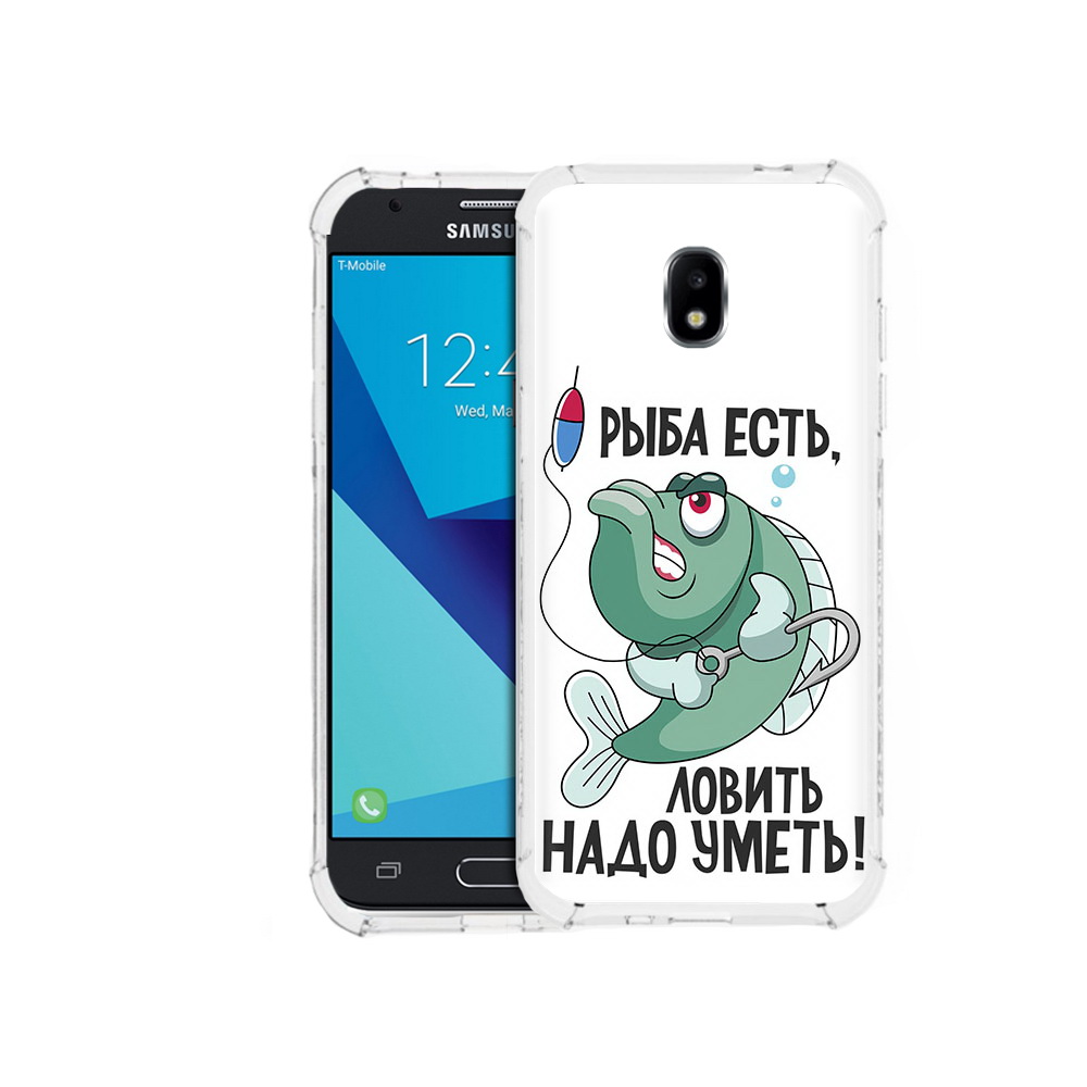 

Чехол MyPads Tocco для Samsung Galaxy J3 (2017) Рыба есть ,ловить надо уметь, Прозрачный, Tocco