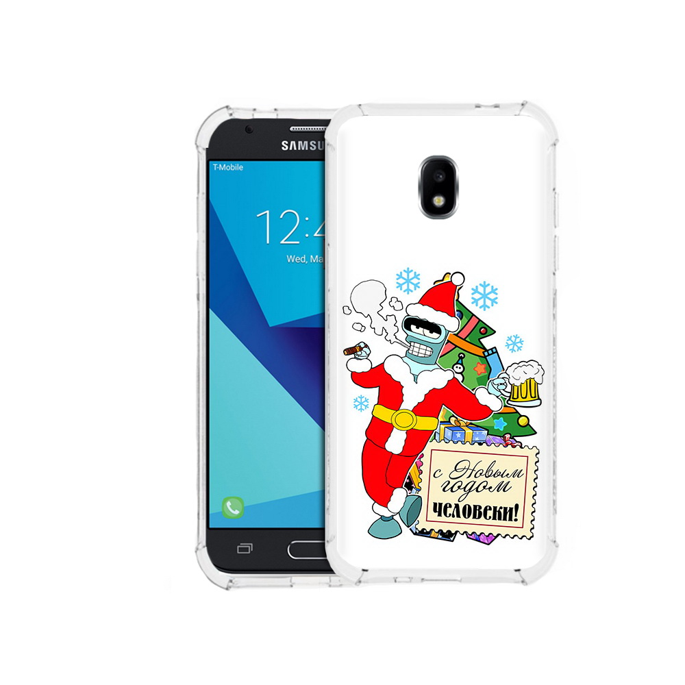 

Чехол MyPads Tocco для Samsung Galaxy J3 (2017) С новым годом человеки (PT74067.575.150), Прозрачный, Tocco