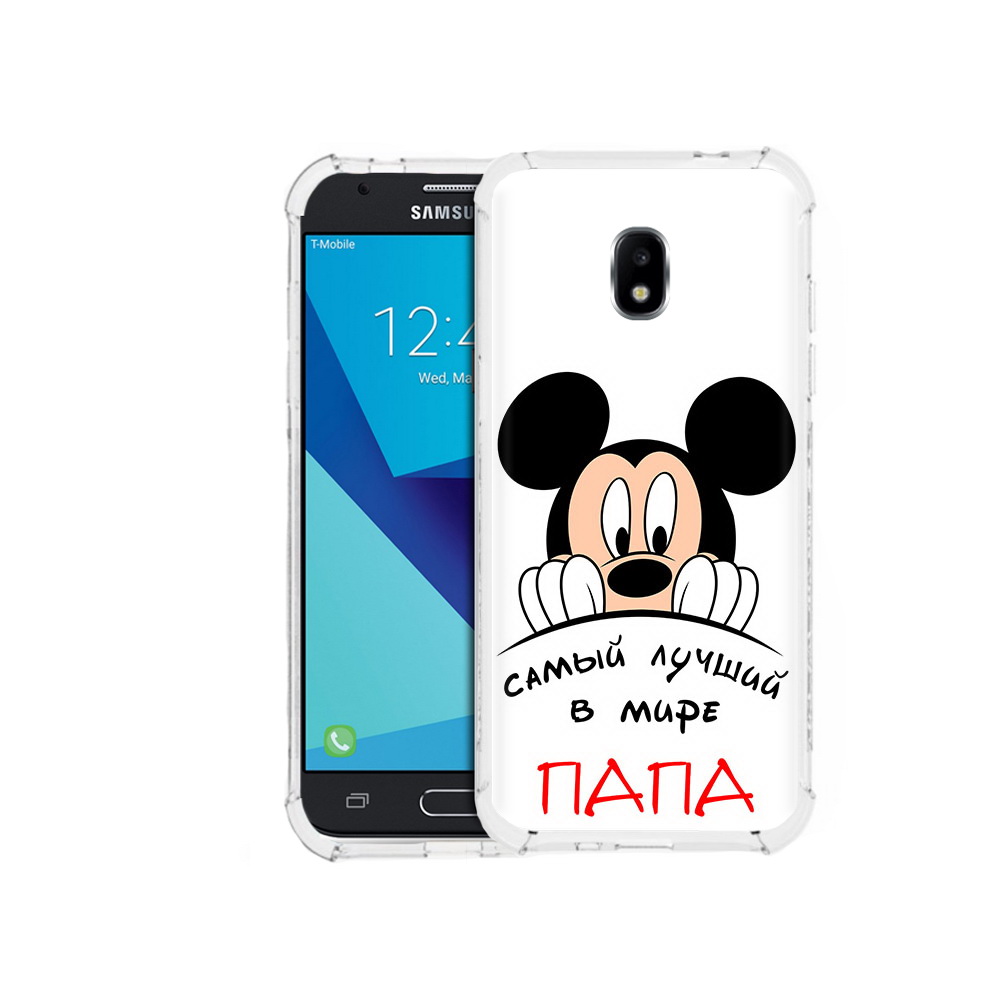 

Чехол MyPads Tocco для Samsung Galaxy J3 (2017) Самай лучший папа Микки Маус, Прозрачный, Tocco