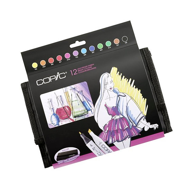 

Copic Classic Набор маркеров 12 яркие цвета в пенале (x12), Разноцветный