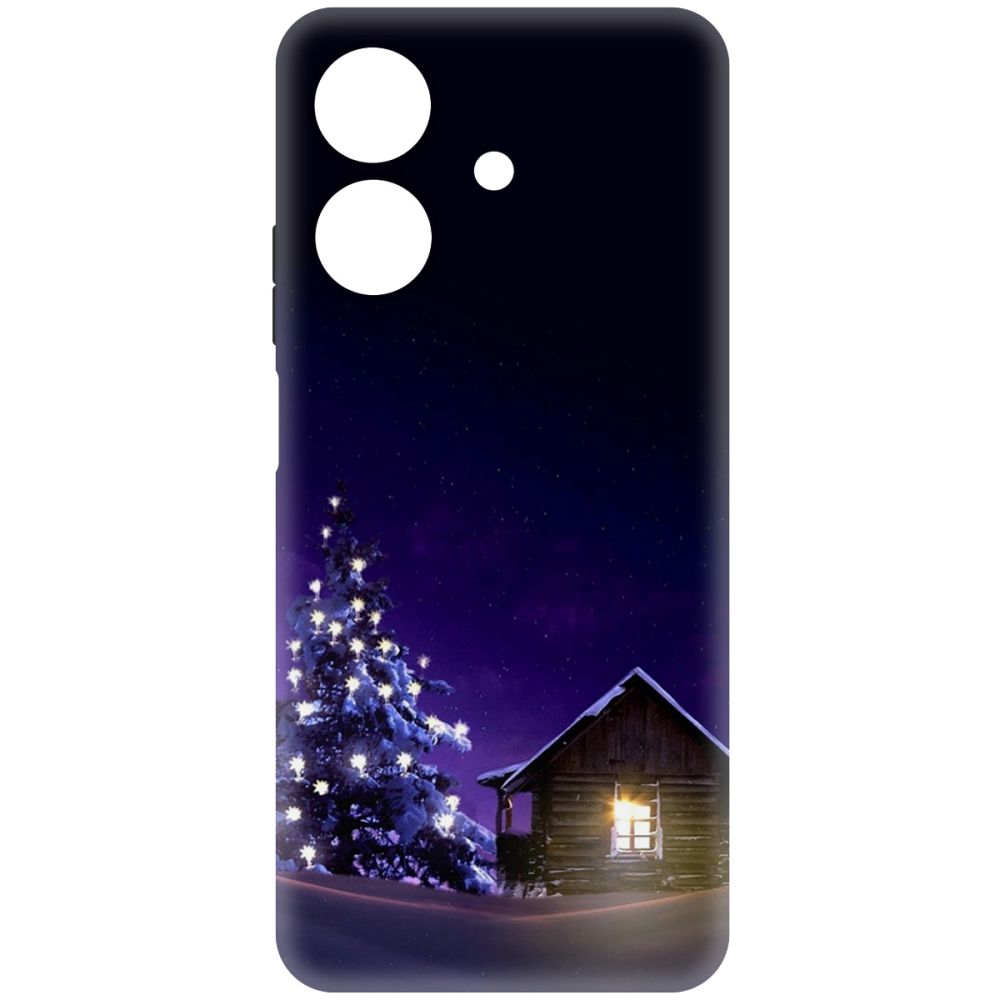 

Чехол-накладка Krutoff Soft Case Зимний домик для Realme Note 60 черный