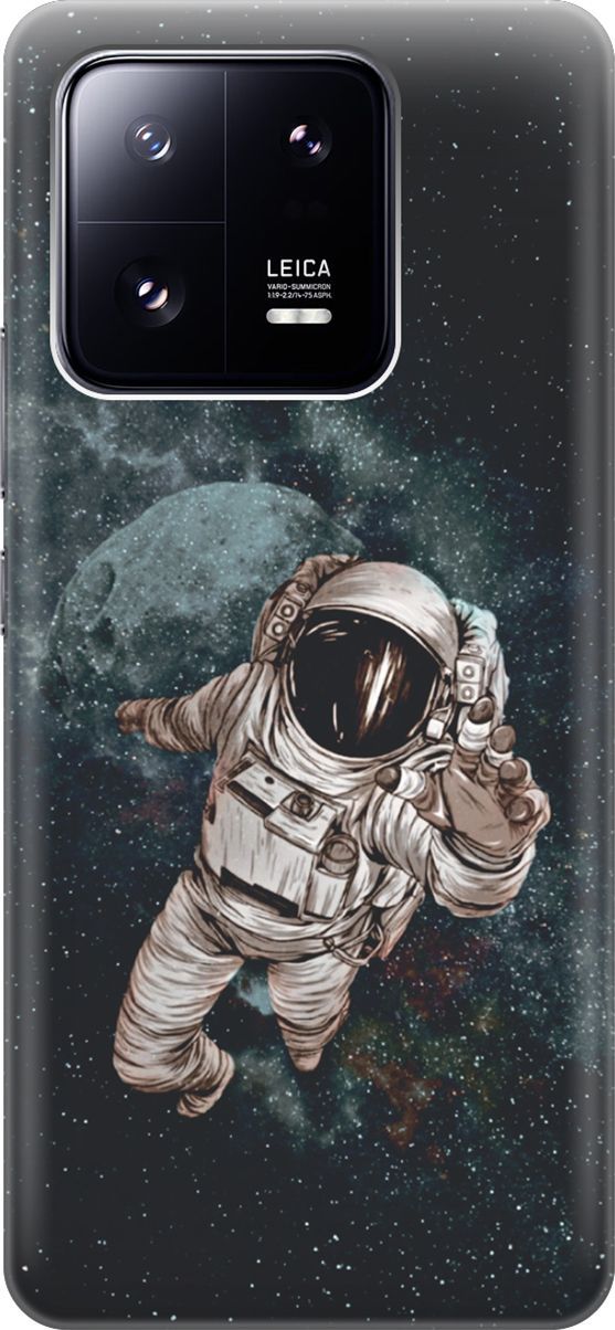 

Силиконовый чехол на Xiaomi 13 Pro Про с принтом "Космонавт", Белый;черный, 158964