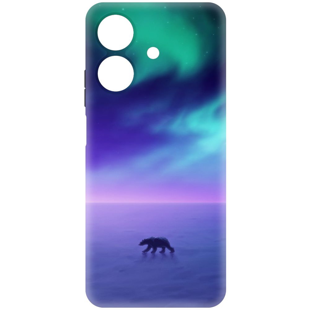 

Чехол-накладка Krutoff Soft Case Северное Сияние для Realme Note 60 черный
