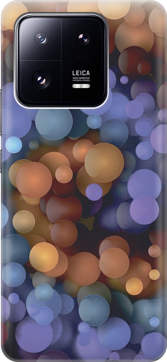 

Силиконовый чехол на Xiaomi 13 Pro Про с принтом "Сиренево-оранжевые шарики", Фиолетовый;оранжевый, 158959