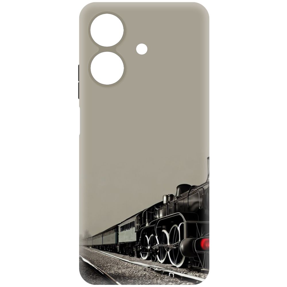 

Чехол-накладка Krutoff Soft Case Паровоз для Realme Note 60 черный
