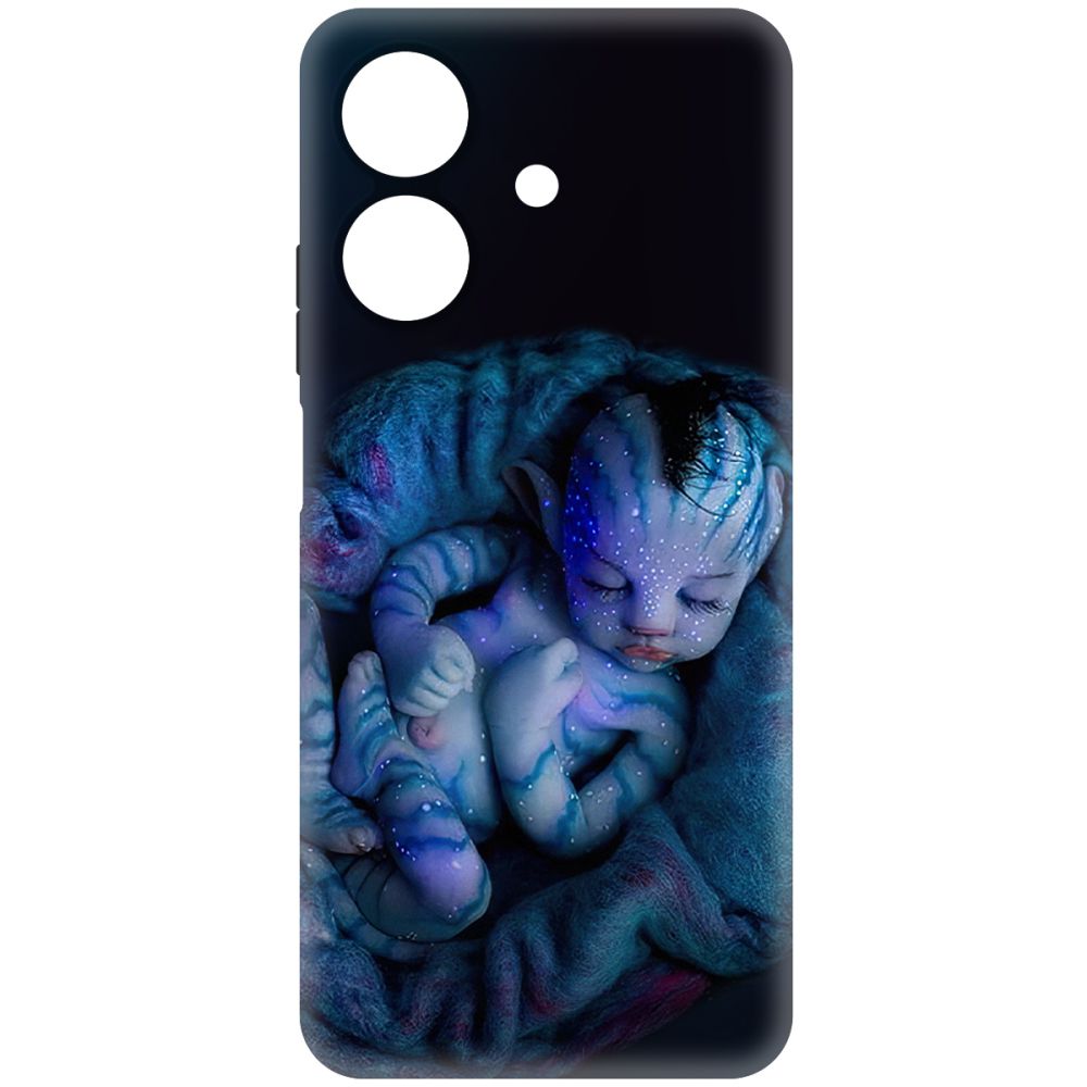 

Чехол-накладка Krutoff Soft Case Аватар - Малышка для Realme Note 60 черный