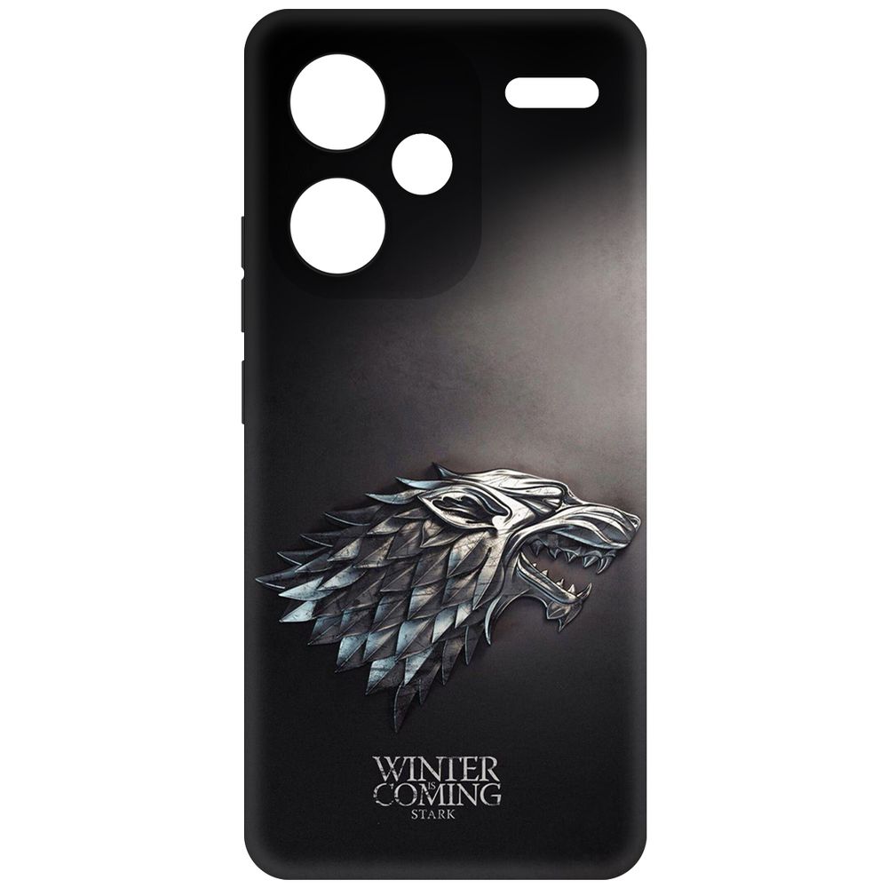 

Чехол-накладка Soft Case Игра Престолов. Зима Близко для Xiaomi Redmi Note 13 Pro+ 5G, Черный