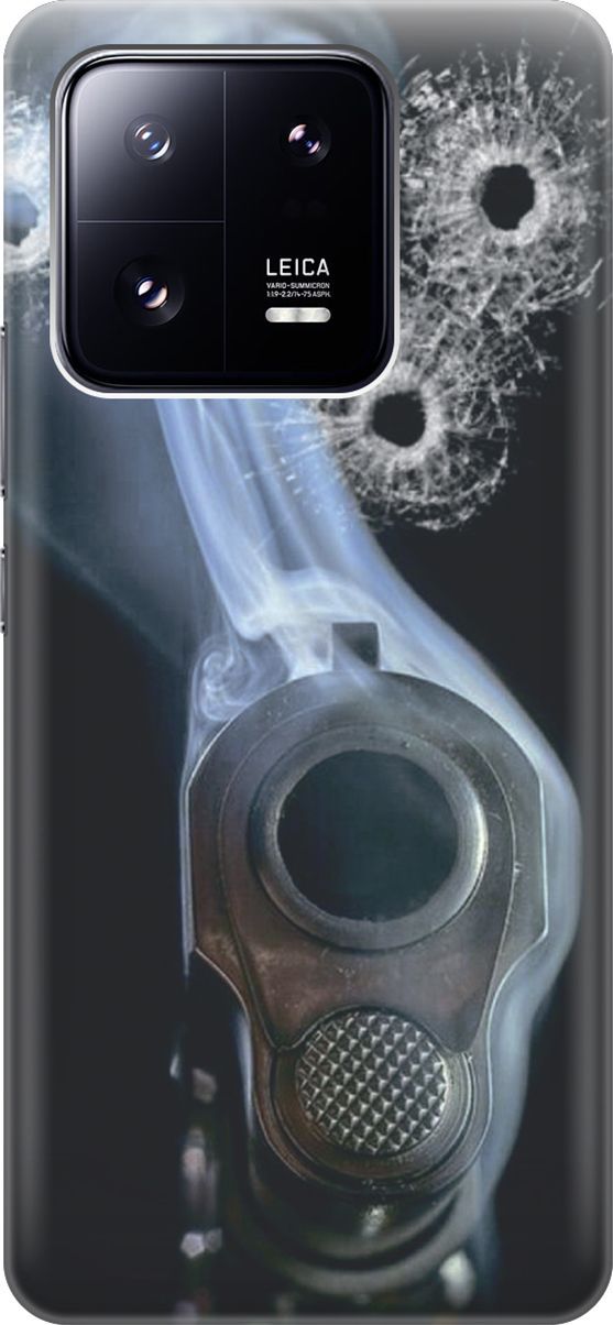 

Силиконовый чехол на Xiaomi 13 Pro Про с принтом "Выстрел", Серый;синий, 158962