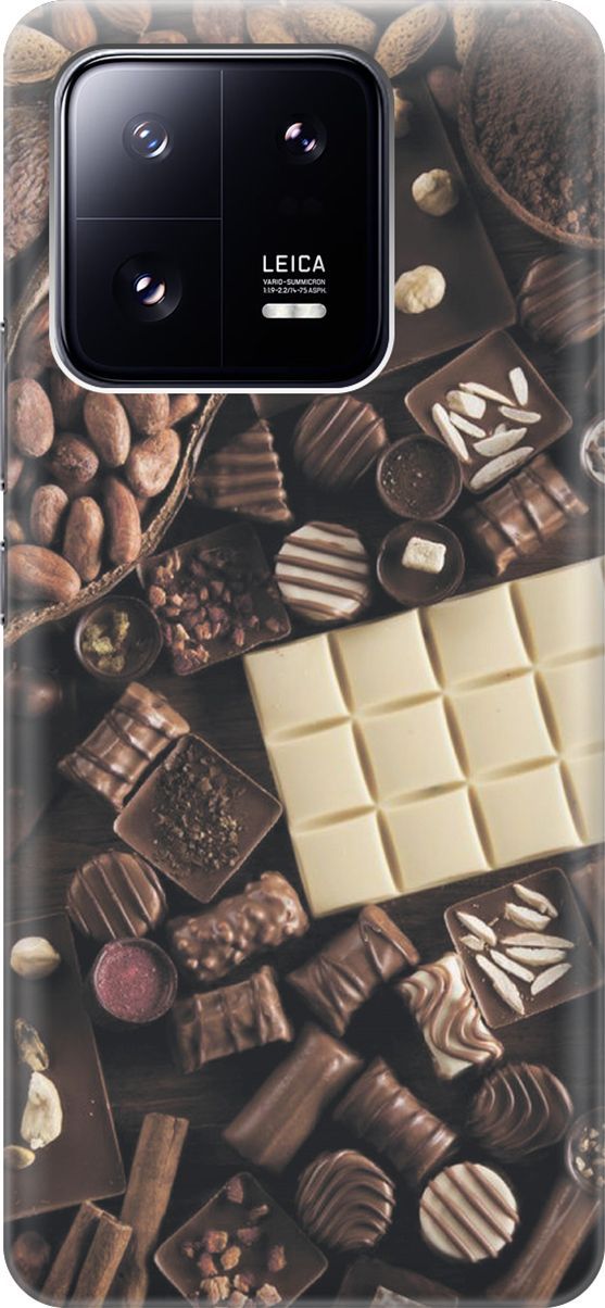 

Силиконовый чехол на Xiaomi 13 Pro Про с принтом "Шоколадный рай", Бежевый;коричневый, 158973
