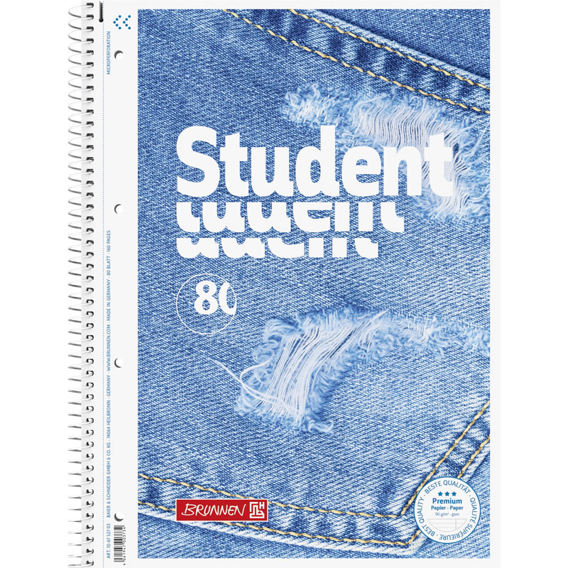 

Тетрадь Brunnen Student Premium Jeans в линейку А4