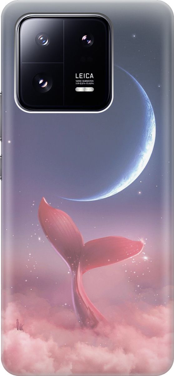 

Силиконовый чехол на Xiaomi 13 Pro Про с принтом "Небесный кит", Розовый;синий, 158961
