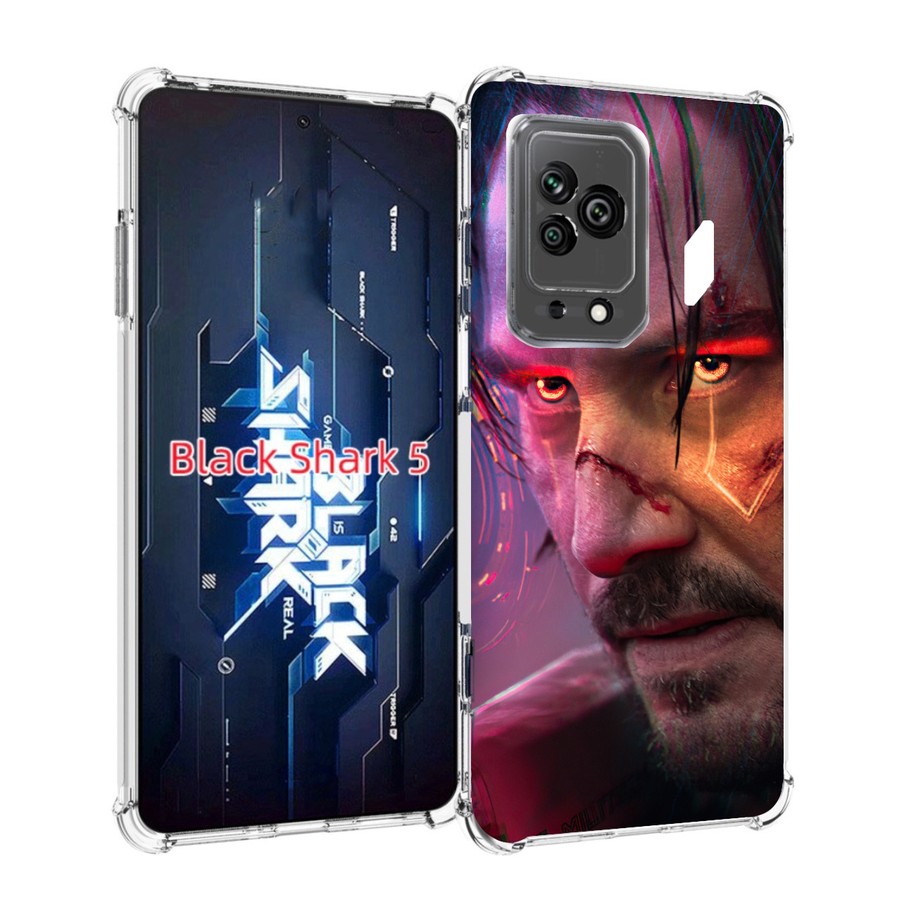 

Чехол MyPads cyberpunk 2077 Джонни Сильверхенд для Xiaomi Black Shark 5, Прозрачный, Tocco