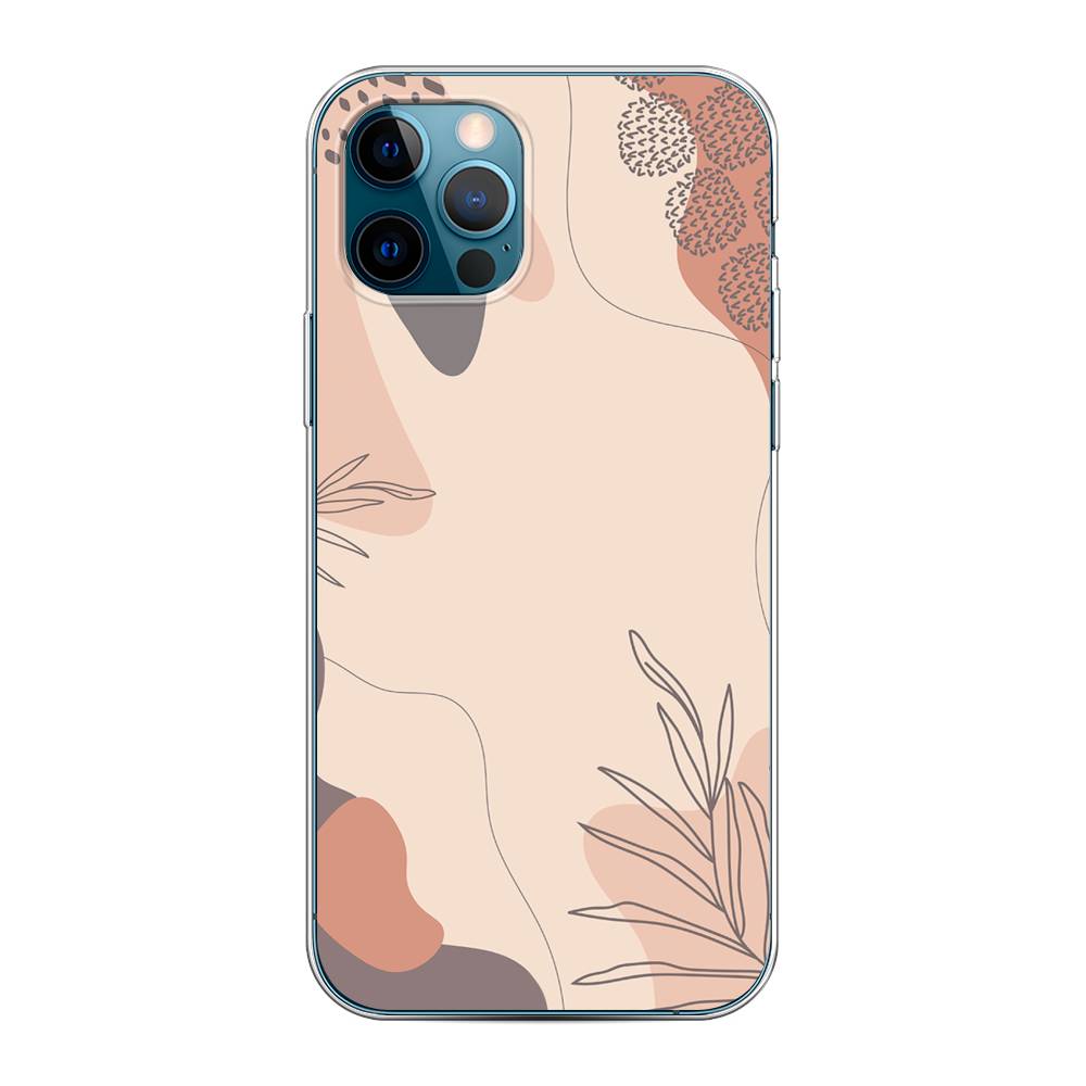 

Чехол на Apple iPhone 12 "Нюдовые тона", Коричневый;серый, 12850-4