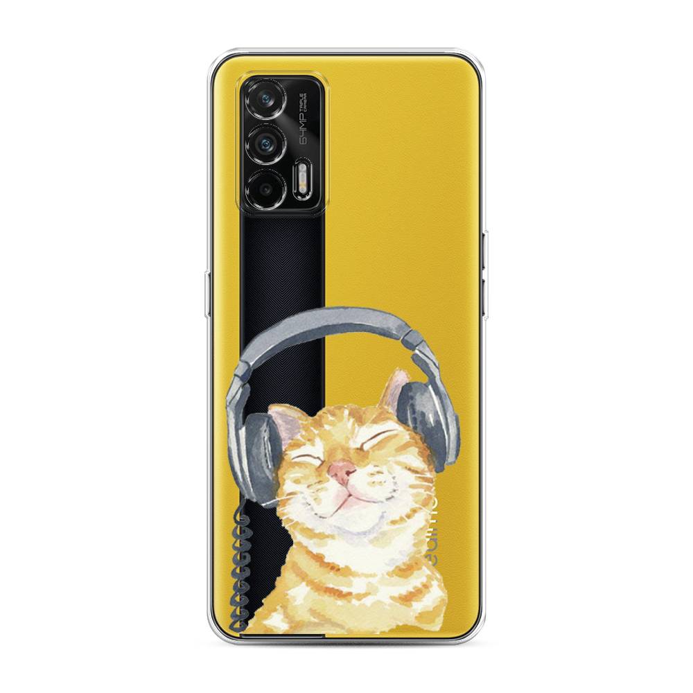 

Силиконовый чехол "Кот меломан" на Realme GT, Кот меломан