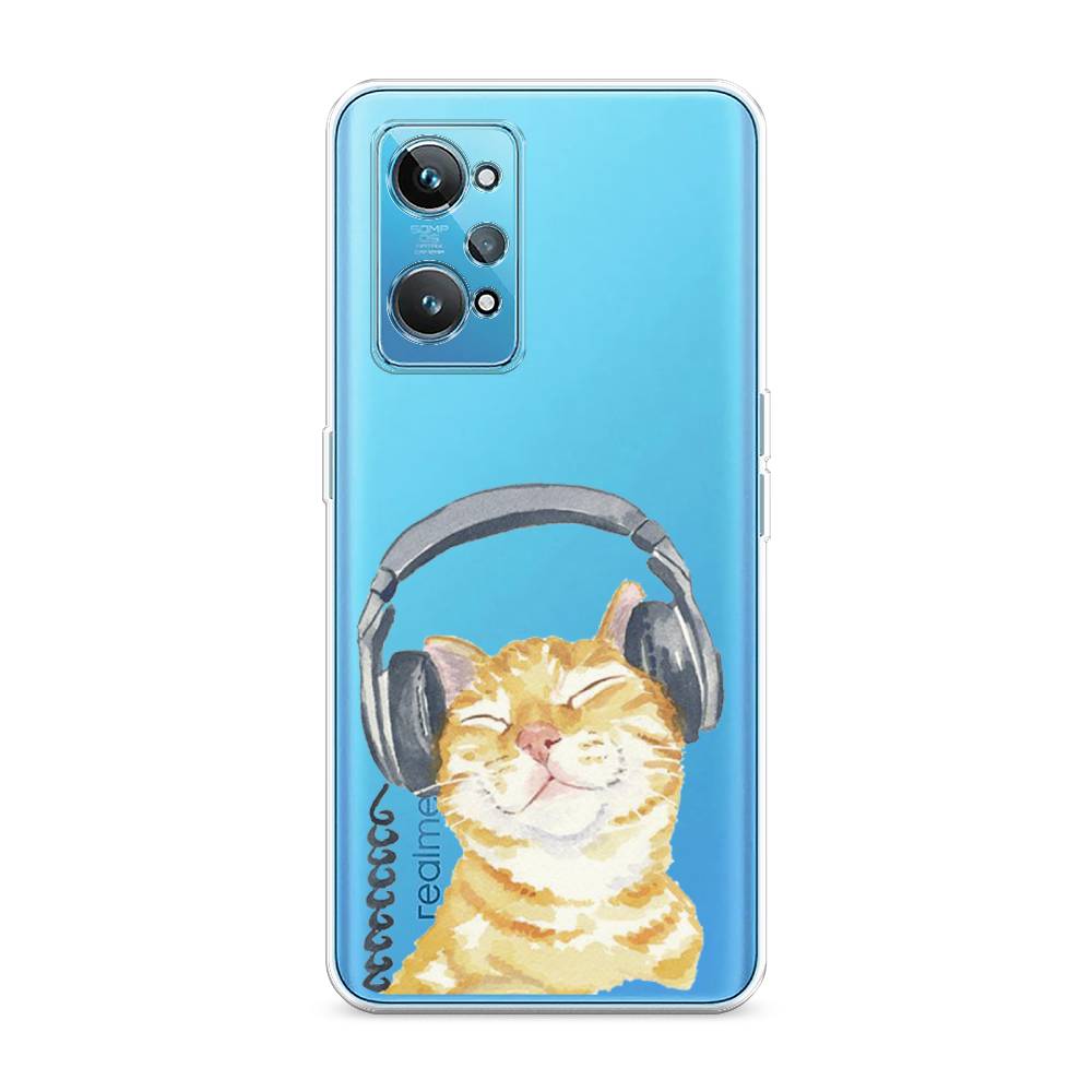 

Силиконовый чехол "Кот меломан" на Realme GT 2, Кот меломан