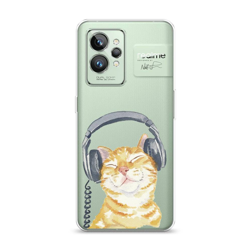 

Силиконовый чехол "Кот меломан" на Realme GT 2 Pro, Кот меломан