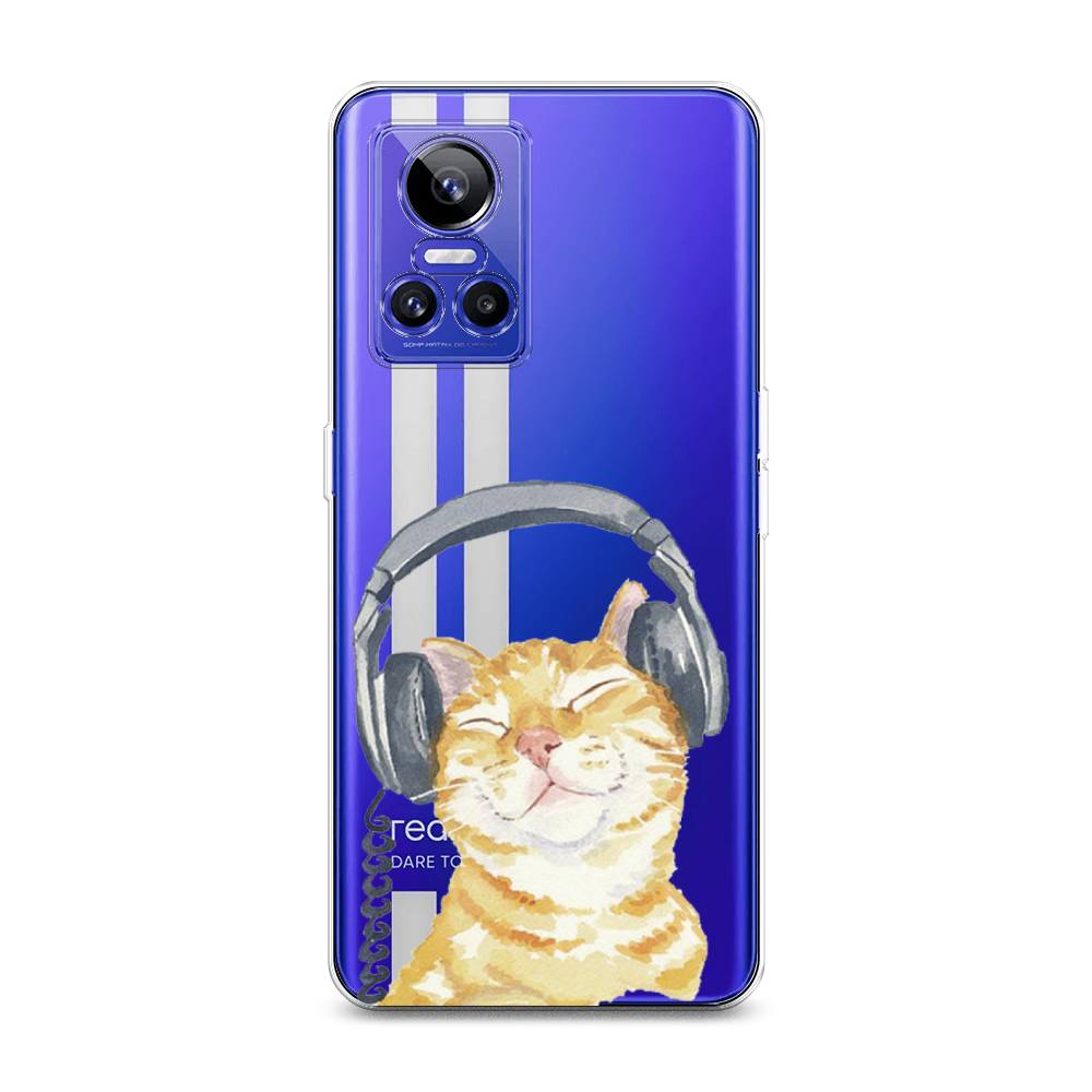 

Силиконовый чехол "Кот меломан" на Realme GT Neo 3, Кот меломан