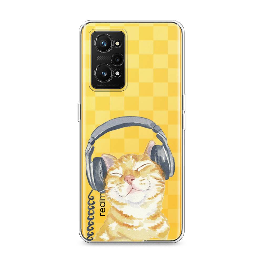

Силиконовый чехол "Кот меломан" на Realme GT Neo 3T, Кот меломан