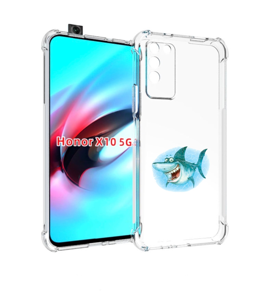 Чехол MyPads веселая акула для Honor X10