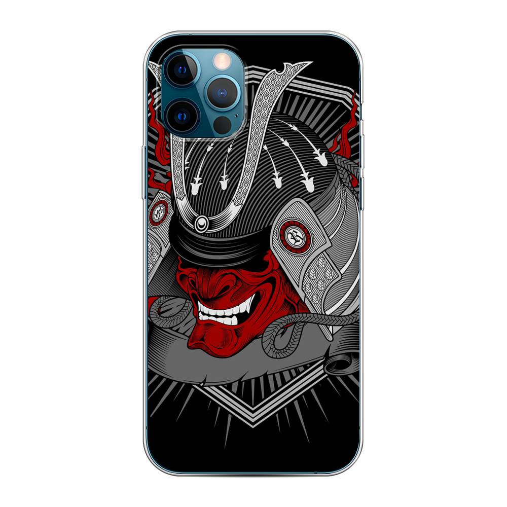 

Чехол на Apple iPhone 12 "Красная маска самурая", Белый;красный;черный, 12850-4