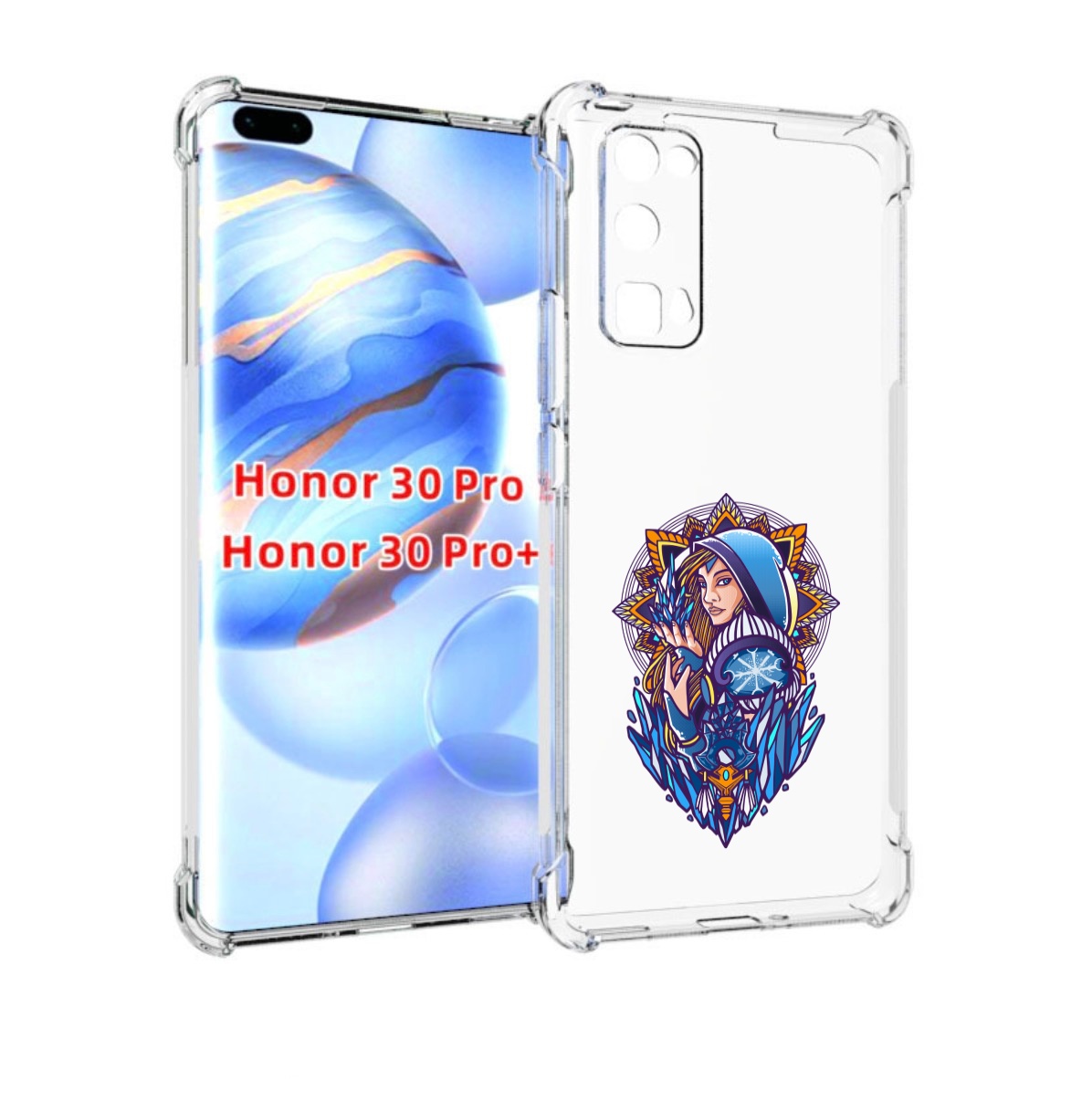 

Чехол бампер MyPads кристал мейден дота 2 для Honor 30 Pr, Прозрачный, Tocco