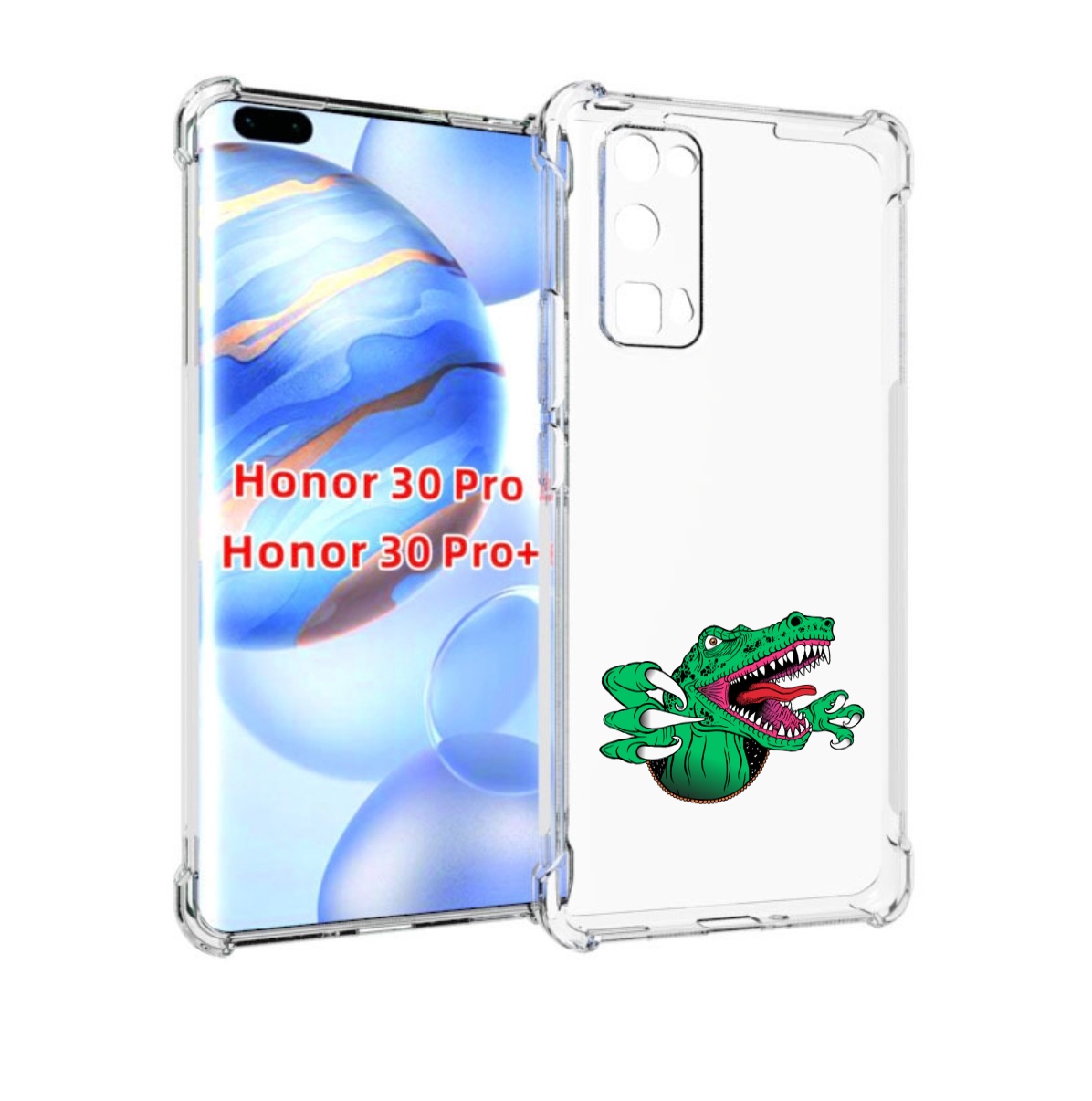 

Чехол бампер MyPads крокодил для Honor 30 Pro, Прозрачный, Tocco