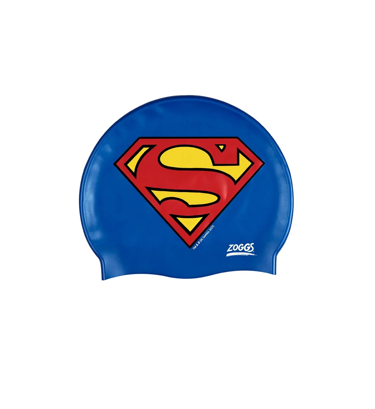 фото Шапочка для плавания zoggs superman silicone cap junior синяя/желтая