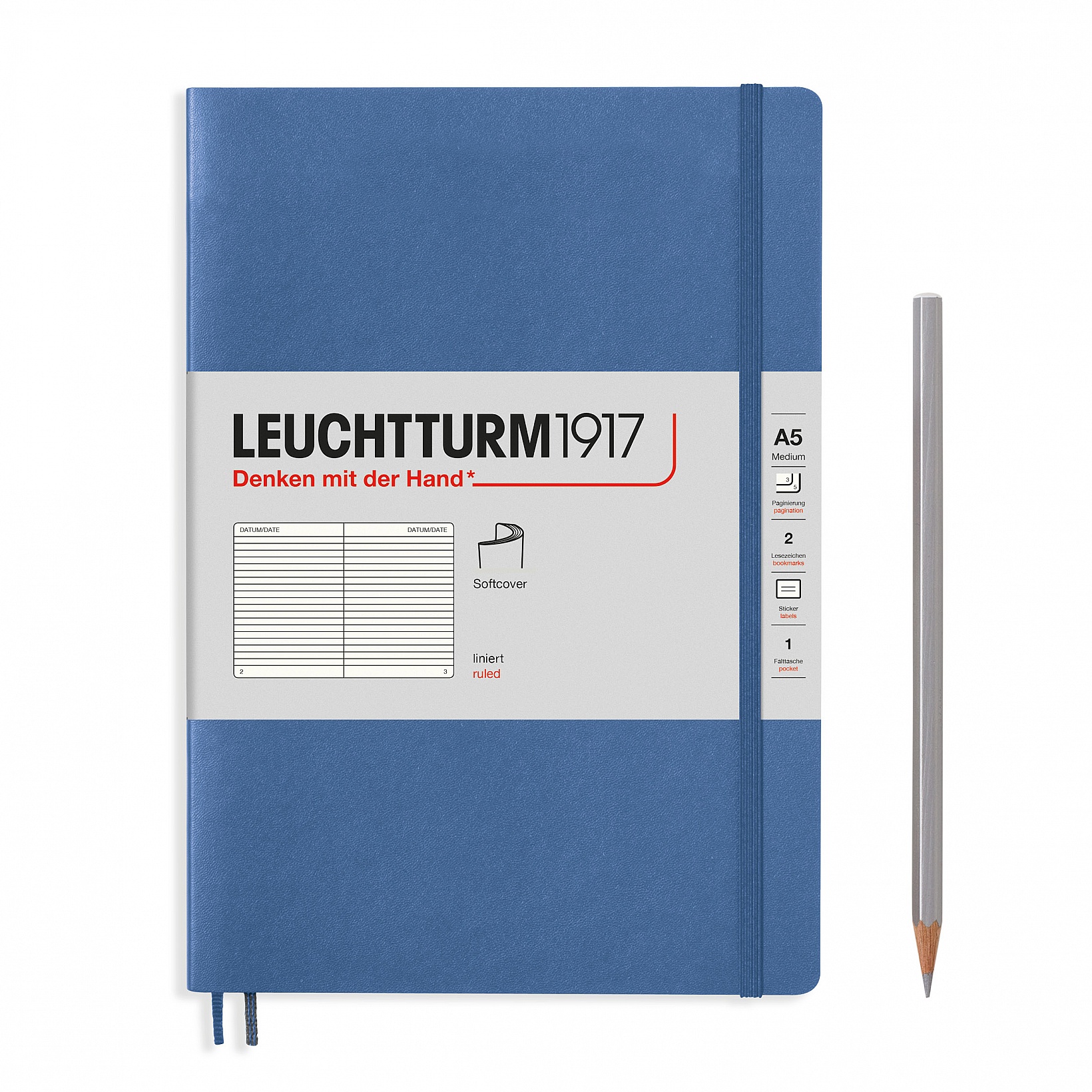 

Leuchtturm1917 Muted Colours Denim Soft Cover (пастельный голубой) А5