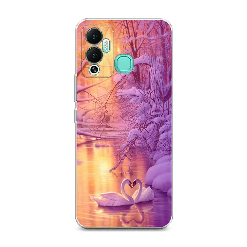 

Чехол на Infinix Hot 12 Play "Зима 1", Фиолетовый;желтый, 3101750-2
