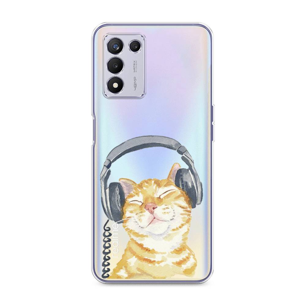 

Силиконовый чехол "Кот меломан" на Realme Q3s, Кот меломан