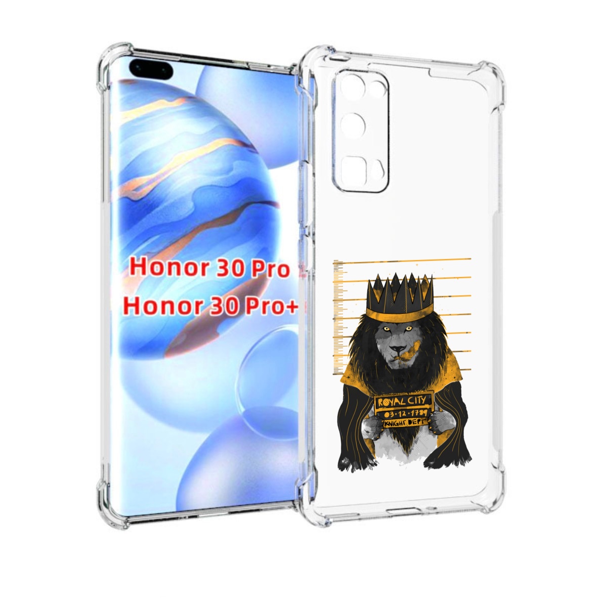 

Чехол бампер MyPads лев в законе для Honor 30 Pro, Прозрачный, Tocco