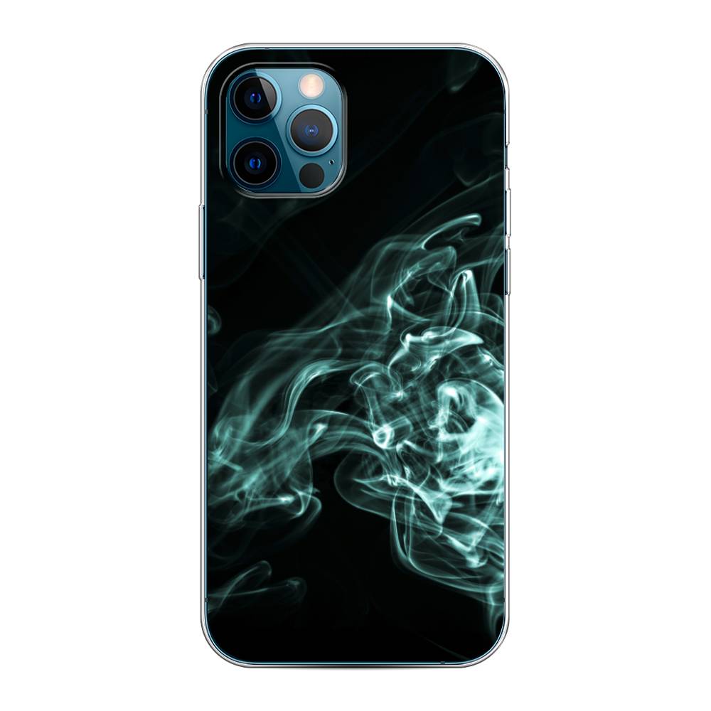 

Чехол на Apple iPhone 12 "Дым", Голубой;черный, 12850-3