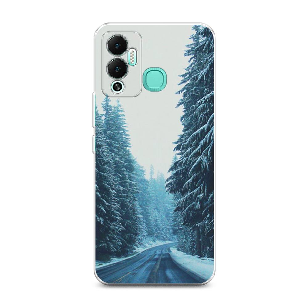 

Чехол на Infinix Hot 12 Play "Зима 9", Бежевый;голубой;черный, 3101750-2