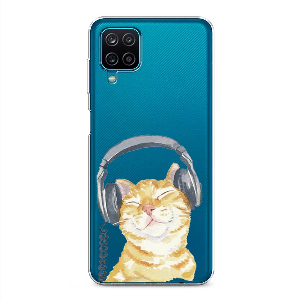 

Силиконовый чехол "Кот меломан" на Samsung Galaxy A12, Кот меломан